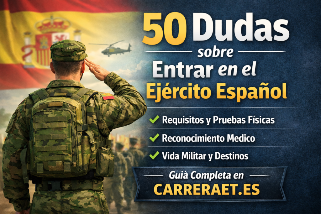 guía con 50 dudas sobre cómo entrar en el Ejército español